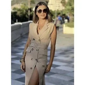 Zara | Dresses | Zara New Woman Belted Trench Dress Beige